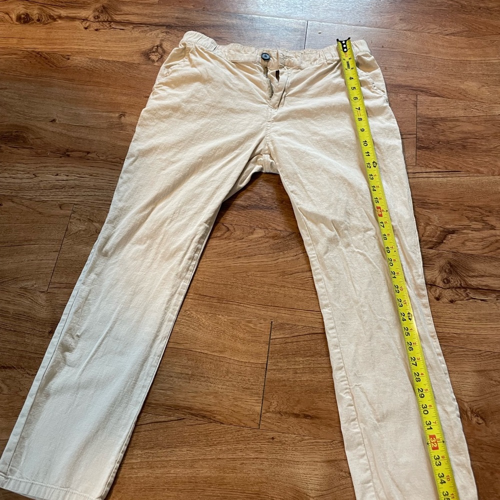 Men's Casual Cream Chino Pants